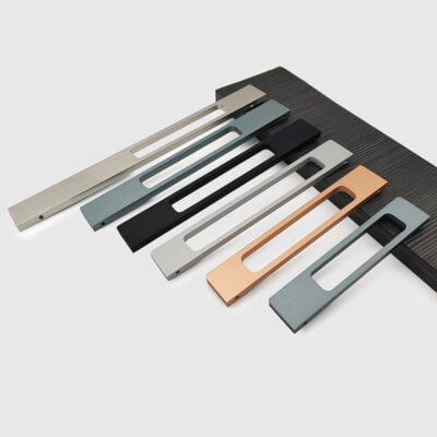 Simple square aluminum handle for cabinet drawer closet door