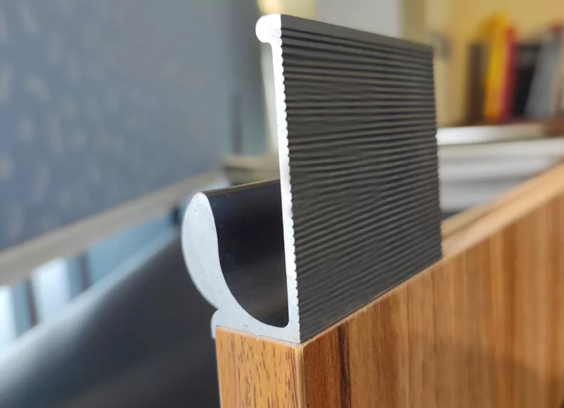Furniture handles for slot installation