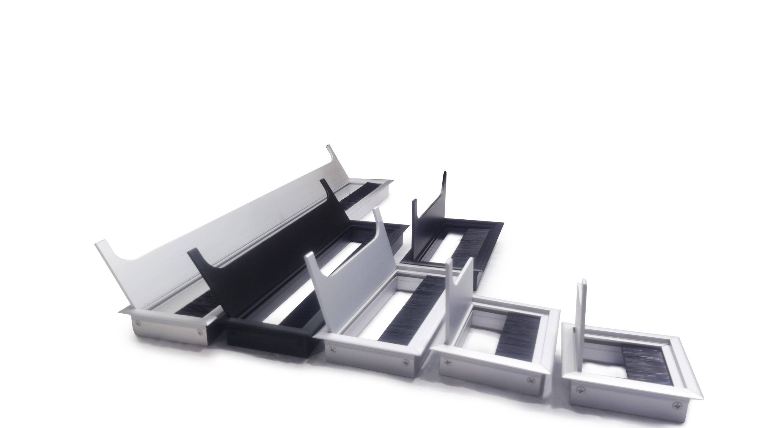 Aluminum Flip-Top Cable Grommet for Desks